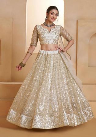 Picture of Pleasing Net Azure Lehenga Choli