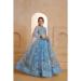 Picture of Gorgeous Net Cadet Blue Lehenga Choli