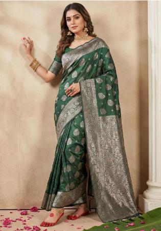 Picture of Shapely Silk Sea Green Saree