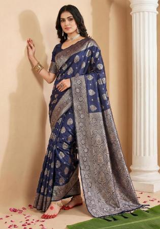 Picture of Taking Silk Dark Slate Grey Saree