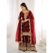 Picture of Nice Silk Maroon Readymade Salwar Kameez