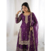 Picture of Alluring Silk Purple Readymade Salwar Kameez