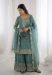 Picture of Bewitching Silk Steel Blue Readymade Salwar Kameez