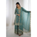 Picture of Bewitching Silk Steel Blue Readymade Salwar Kameez