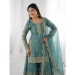 Picture of Bewitching Silk Steel Blue Readymade Salwar Kameez