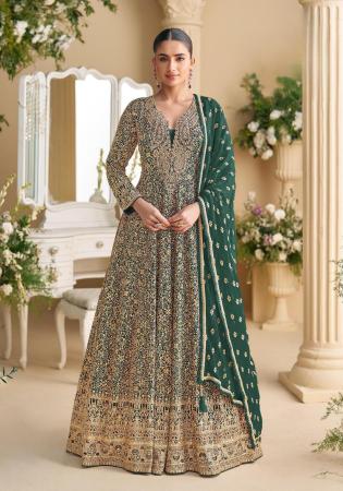 Picture of Resplendent Georgette Sea Green Anarkali Salwar Kameez