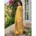 Picture of Good Looking Cotton & Linen Golden Rod Saree