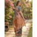Picture of Resplendent Cotton & Linen Grey Saree