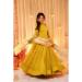Picture of Graceful Silk Dark Golden Rod Readymade Gown