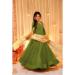 Picture of Alluring Silk Olive Drab Readymade Gown