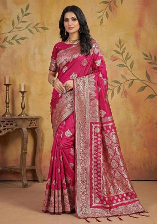 Picture of Ideal Silk Indian Red Saree
