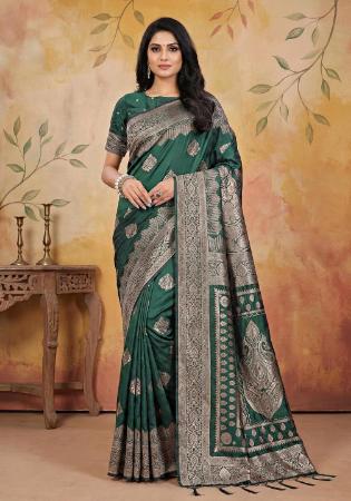 Picture of Resplendent Silk Sea Green Saree