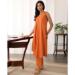 Picture of Alluring Cotton Tomato Readymade Gown
