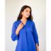 Picture of Beauteous Cotton Royal Blue Readymade Gown