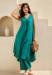 Picture of Elegant Cotton Teal Readymade Gown
