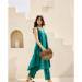 Picture of Elegant Cotton Teal Readymade Gown