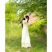 Picture of Elegant Cotton White Readymade Gown