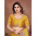 Picture of Graceful Chiffon Golden Rod Saree
