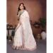 Picture of Excellent Chiffon Off White Saree