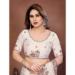 Picture of Excellent Chiffon Off White Saree