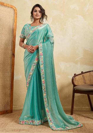 Picture of Sublime Chiffon Medium Sea Green Saree