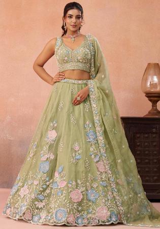 Picture of Marvelous Silk Tan Lehenga Choli