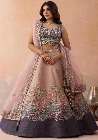 Picture of Alluring Silk Plum Lehenga Choli