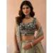 Picture of Comely Silk Dark Olive Green Lehenga Choli
