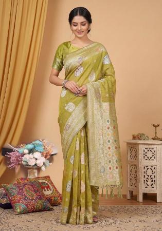Picture of Splendid Cotton & Linen Peru Saree