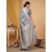 Picture of Exquisite Cotton & Linen Light Slate Grey Saree