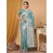 Picture of Comely Cotton & Linen Cadet Blue Saree